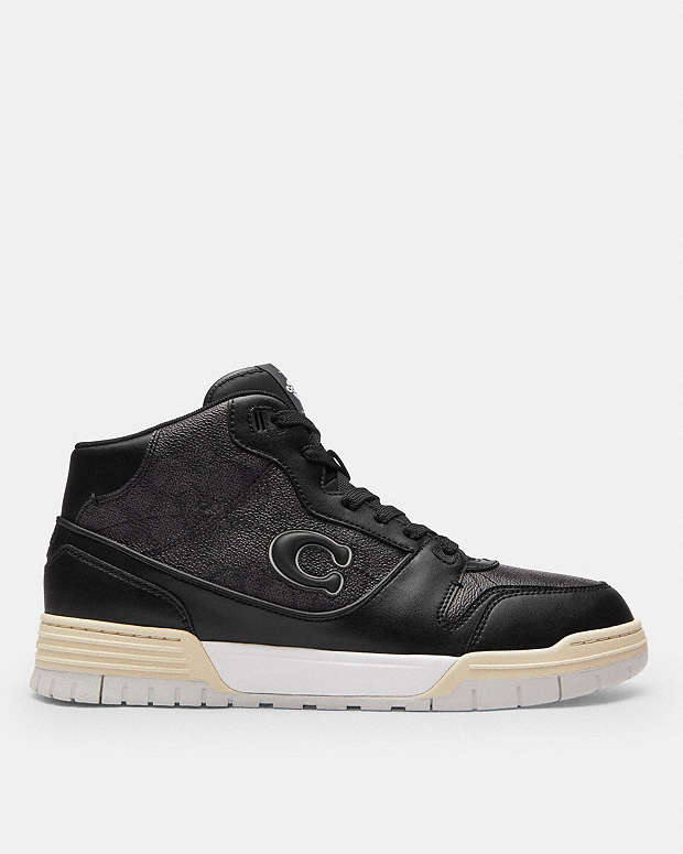 Soho Mid Top Sneaker In Signature Canvas Charcoal-Black Charcoal-Black