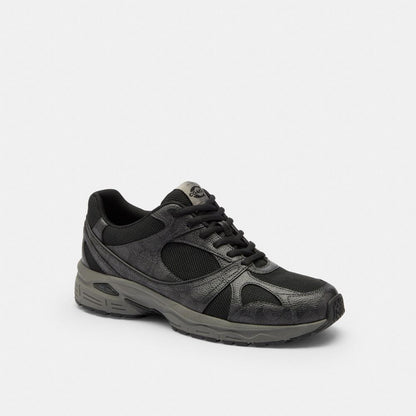 Coach Sport Sneaker In Signature Canvas Charcoal Black