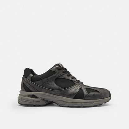 Coach Sport Sneaker In Signature Canvas Charcoal Black