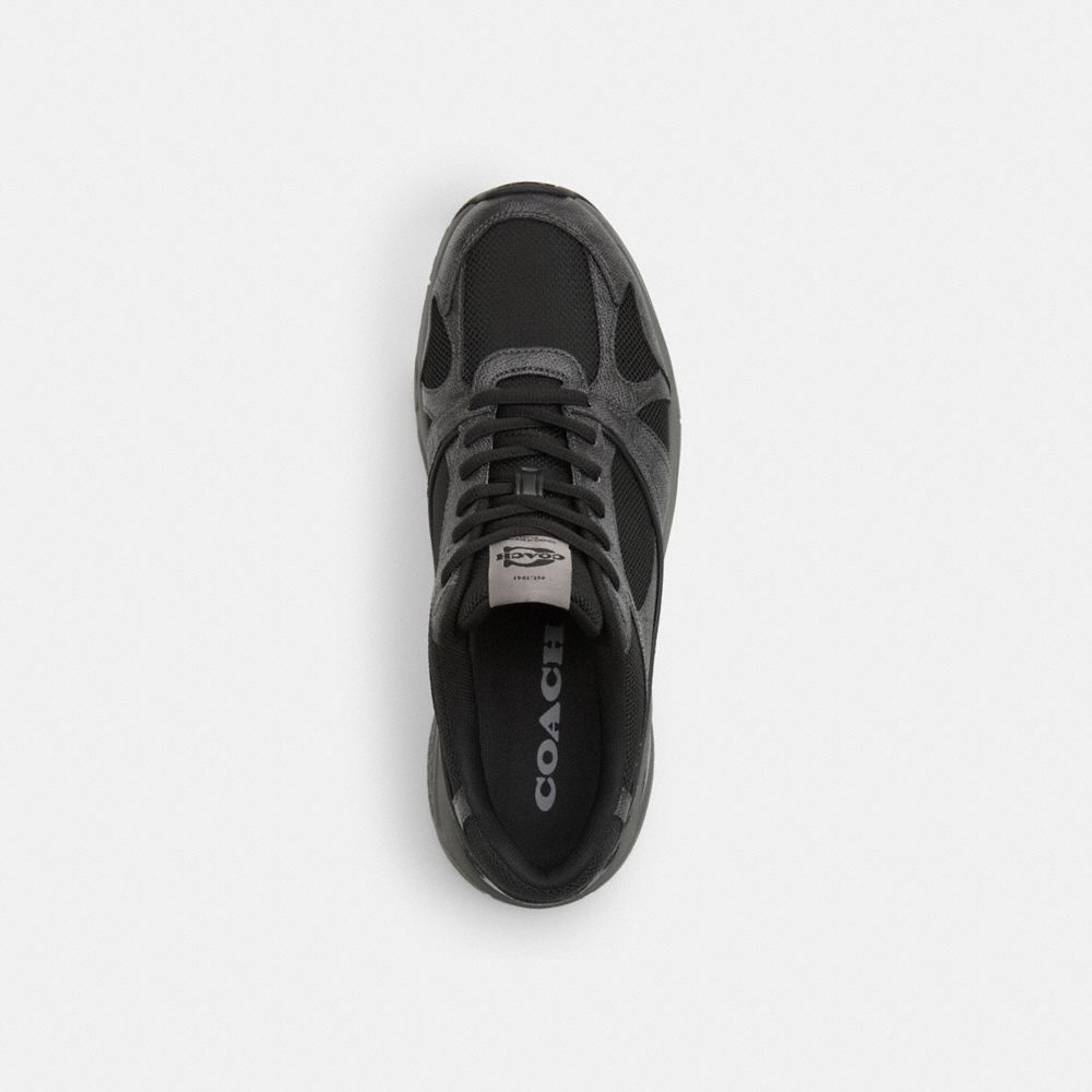 Coach Sport Sneaker In Signature Canvas Charcoal Black