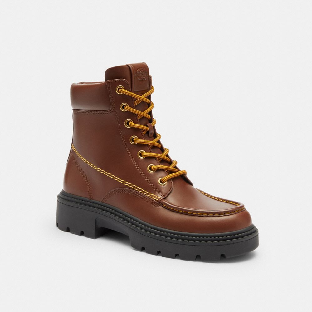 Men's Coach Lug Sole Boot Vintage Brown
