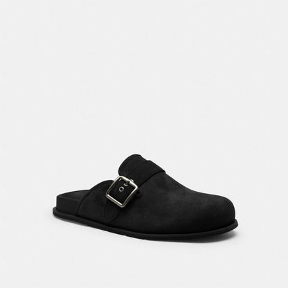 Men's Coach Buckle Clog Black