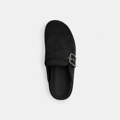 Men's Coach Buckle Clog Black
