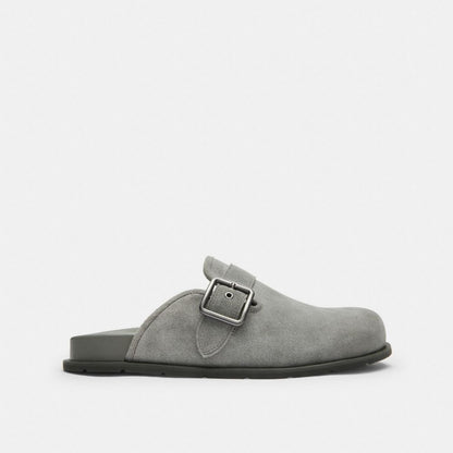 Men's Coach Buckle Clog Charcoal