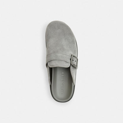 Men's Coach Buckle Clog Charcoal