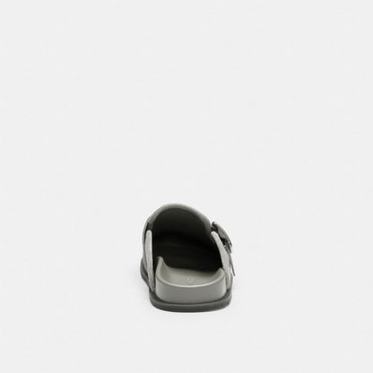 Men's Coach Buckle Clog Charcoal