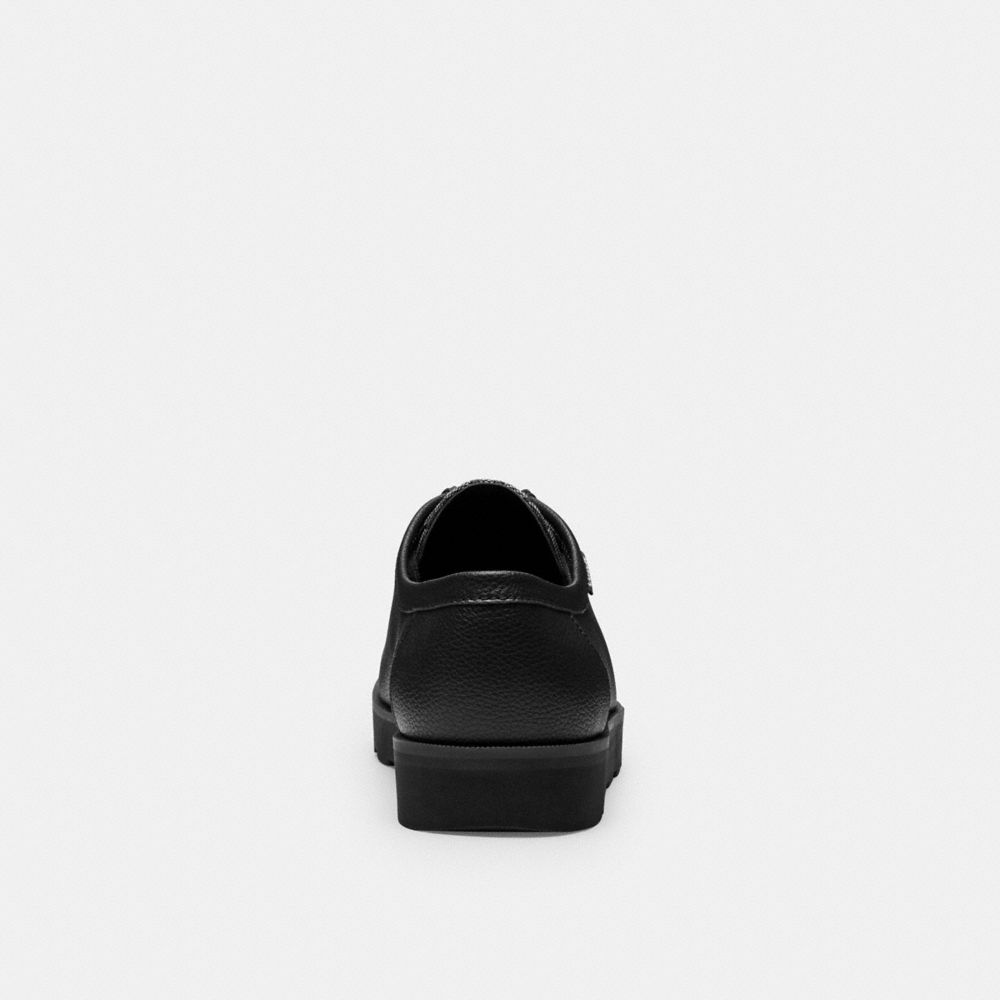 Coach Chukka Shoe With Signature Canvas Charcoal Black