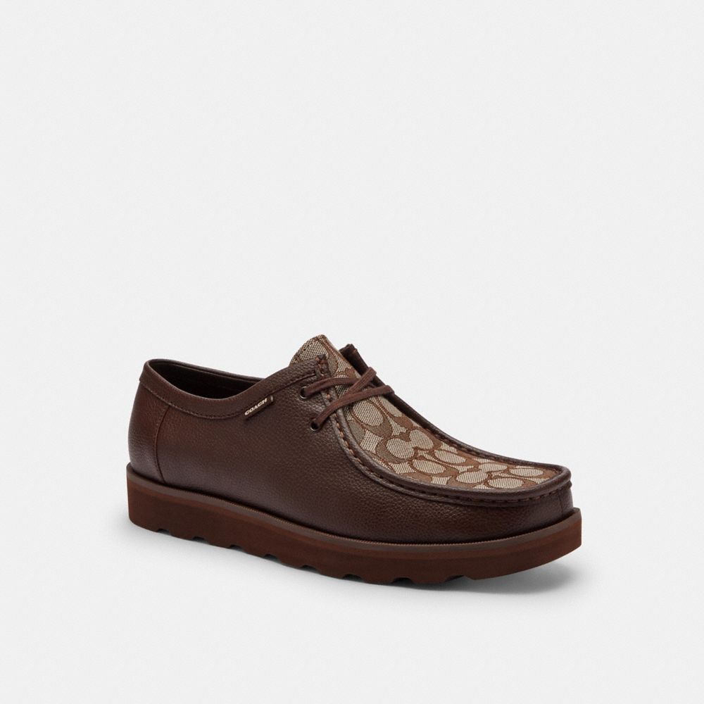 Coach Chukka Shoe With Signature Canvas Oak Maple