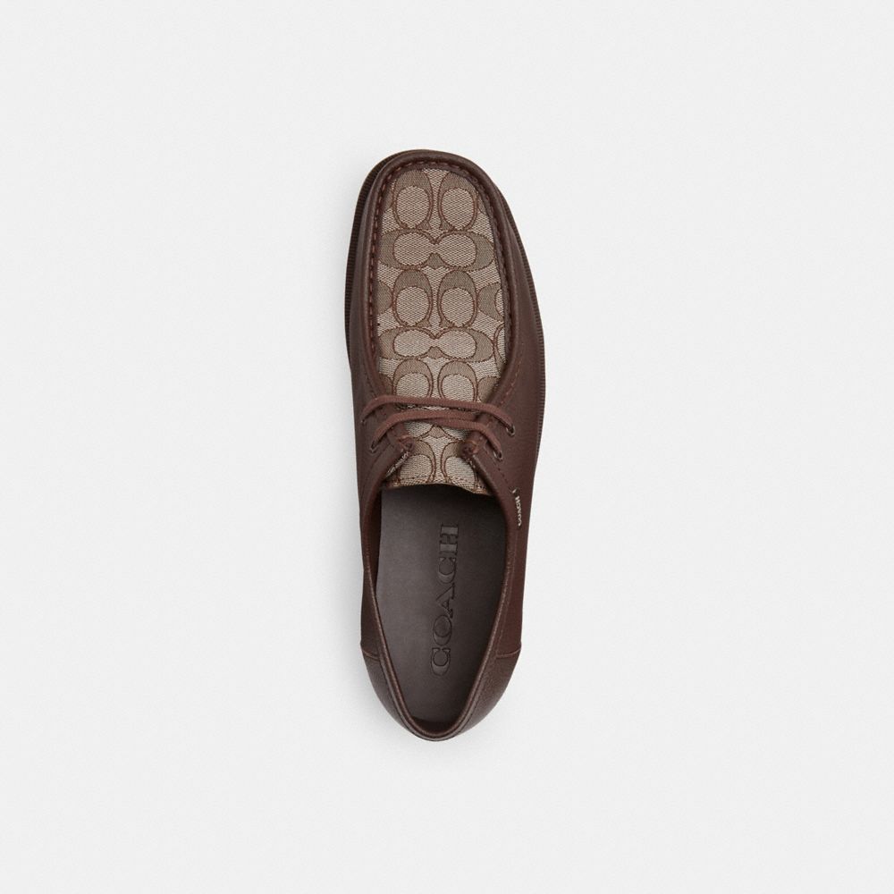 Men's Coach Chukka Shoe With Signature Canvas Oak Maple