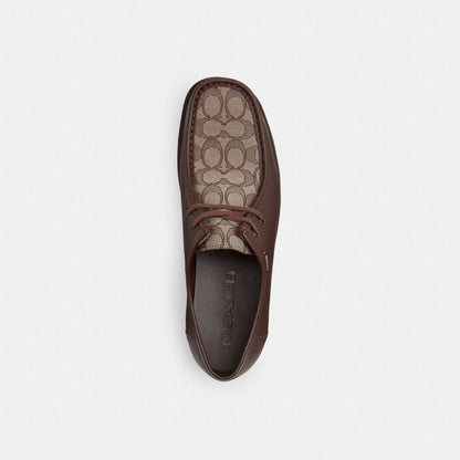 Men's Coach Chukka Shoe With Signature Canvas Oak Maple