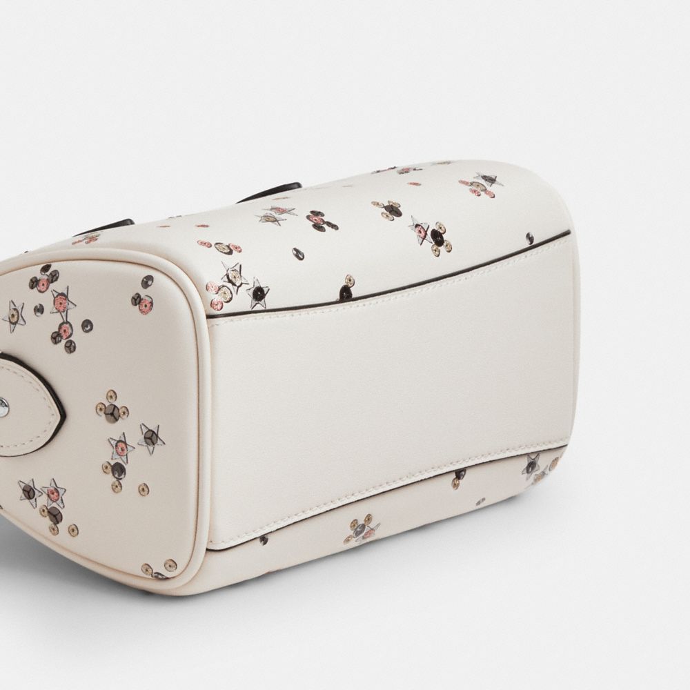 Coach Mini Rowan Crossbody Bag With Star Print Silver