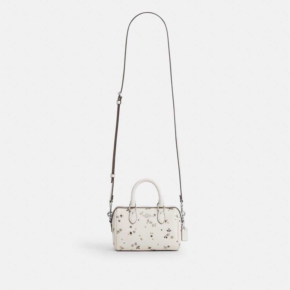 Coach Mini Rowan Crossbody Bag With Star Print Silver