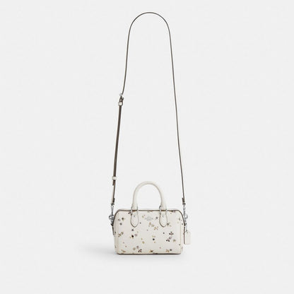 Coach Mini Rowan Crossbody Bag With Star Print Silver