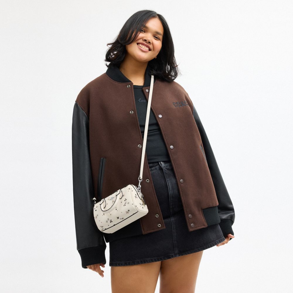 Coach Mini Rowan Crossbody Bag With Star Print Silver