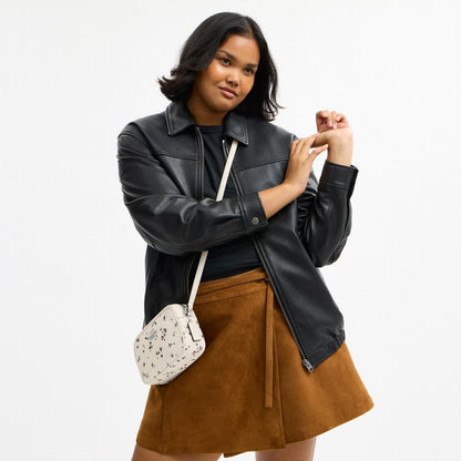 Coach Mini Jamie Camera Bag With Star Print Silver