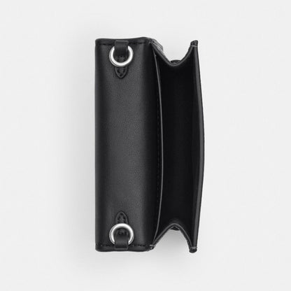 Coach Mini Wallet On A Chain With Rivets Silver Black Multi