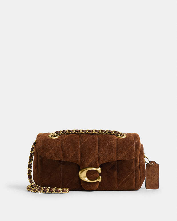 Tabby Shoulder Bag 20 With Quilting Brass-Warm Brown Brass-Warm Brown