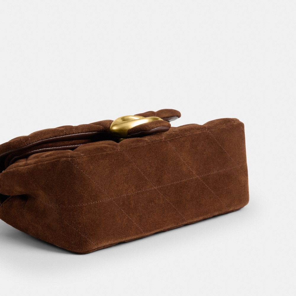 Coach Tabby Shoulder Bag 20 With Quilting Brass Warm Brown