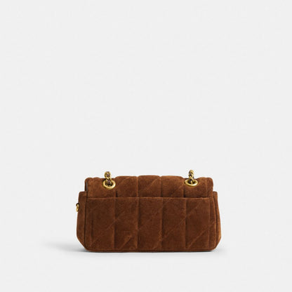 Coach Tabby Shoulder Bag 20 With Quilting Brass Warm Brown