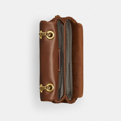 Coach Tabby Shoulder Bag 20 With Quilting Brass Warm Brown