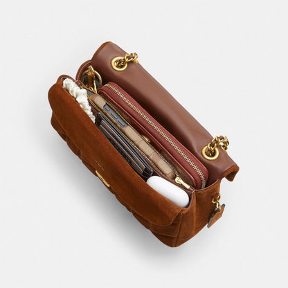 Coach Tabby Shoulder Bag 26 With Quilting Brass Warm Brown