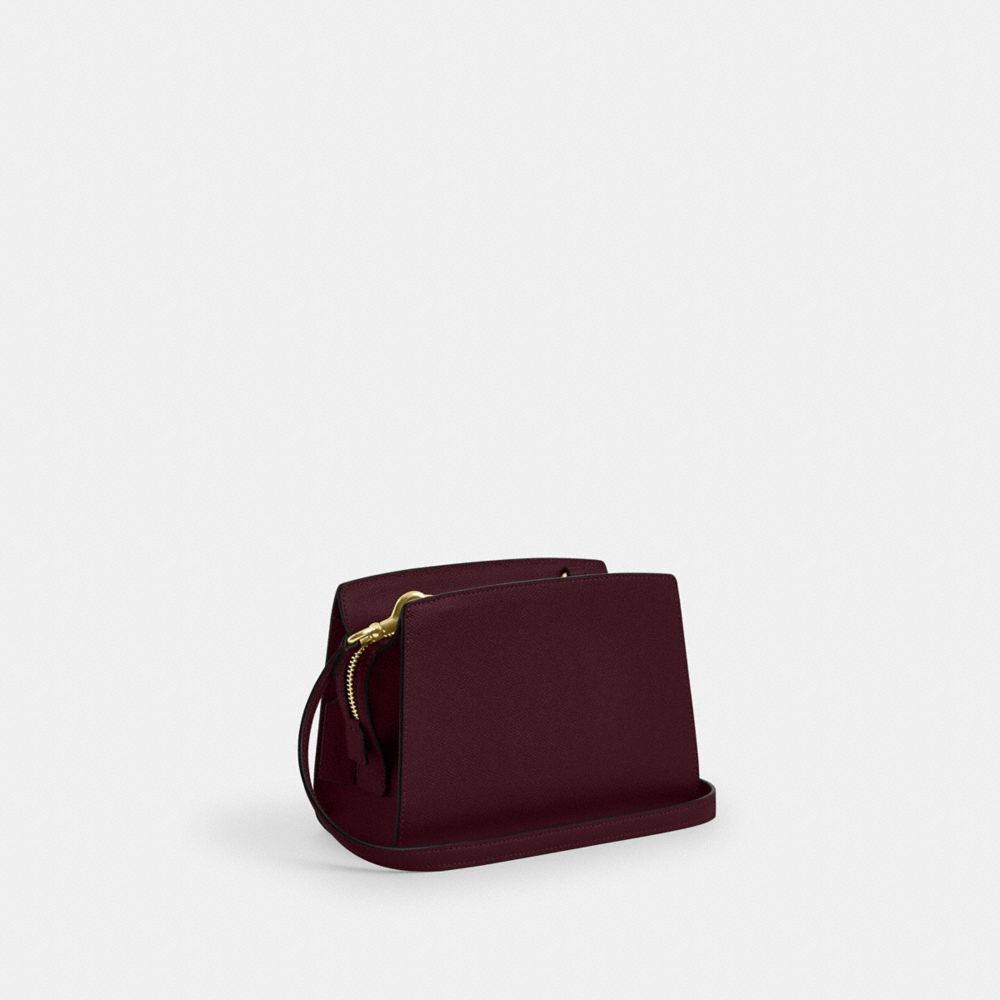 Coach Gia Crossbody Bag Gold Dark Wine