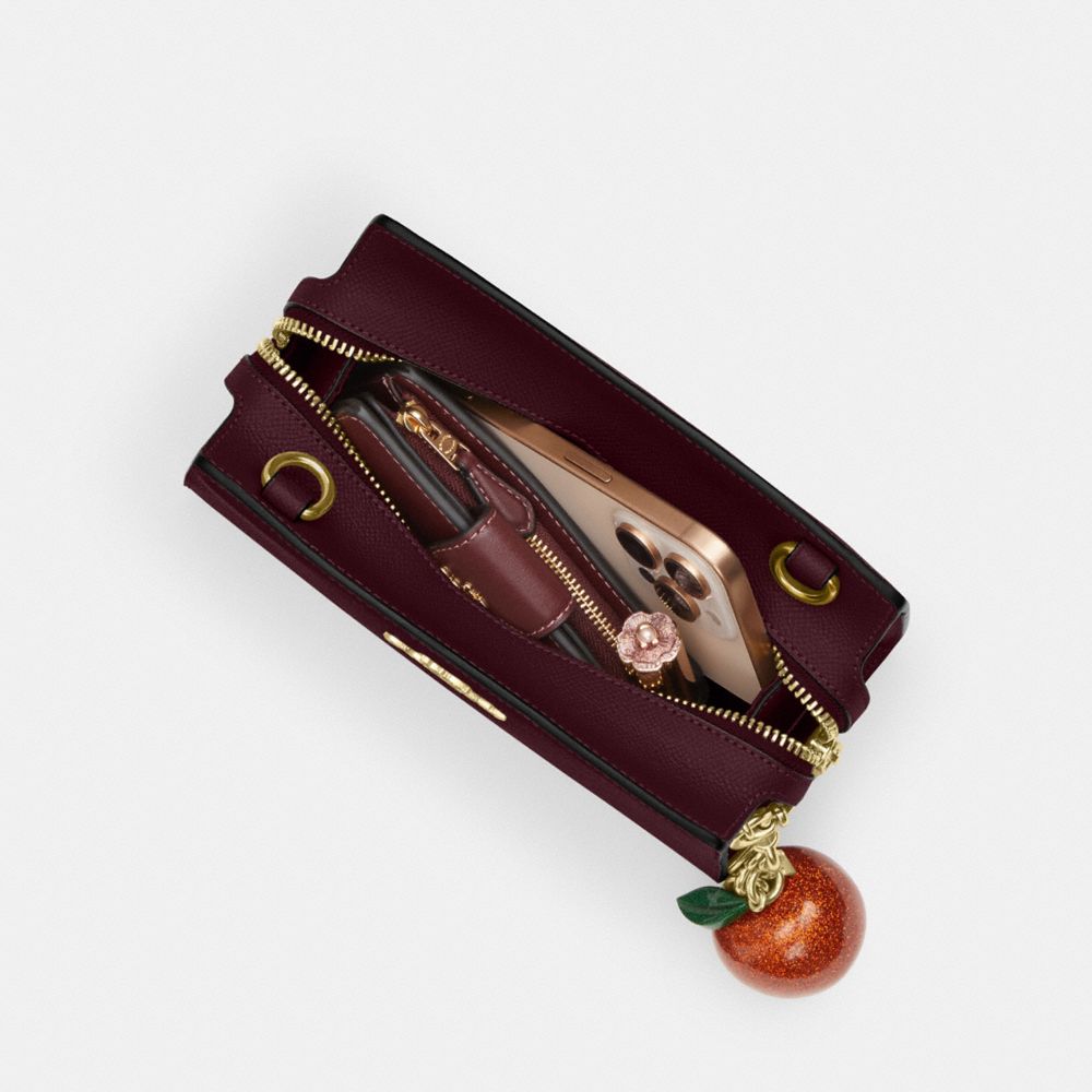 Coach Gia Crossbody Bag Gold Dark Wine