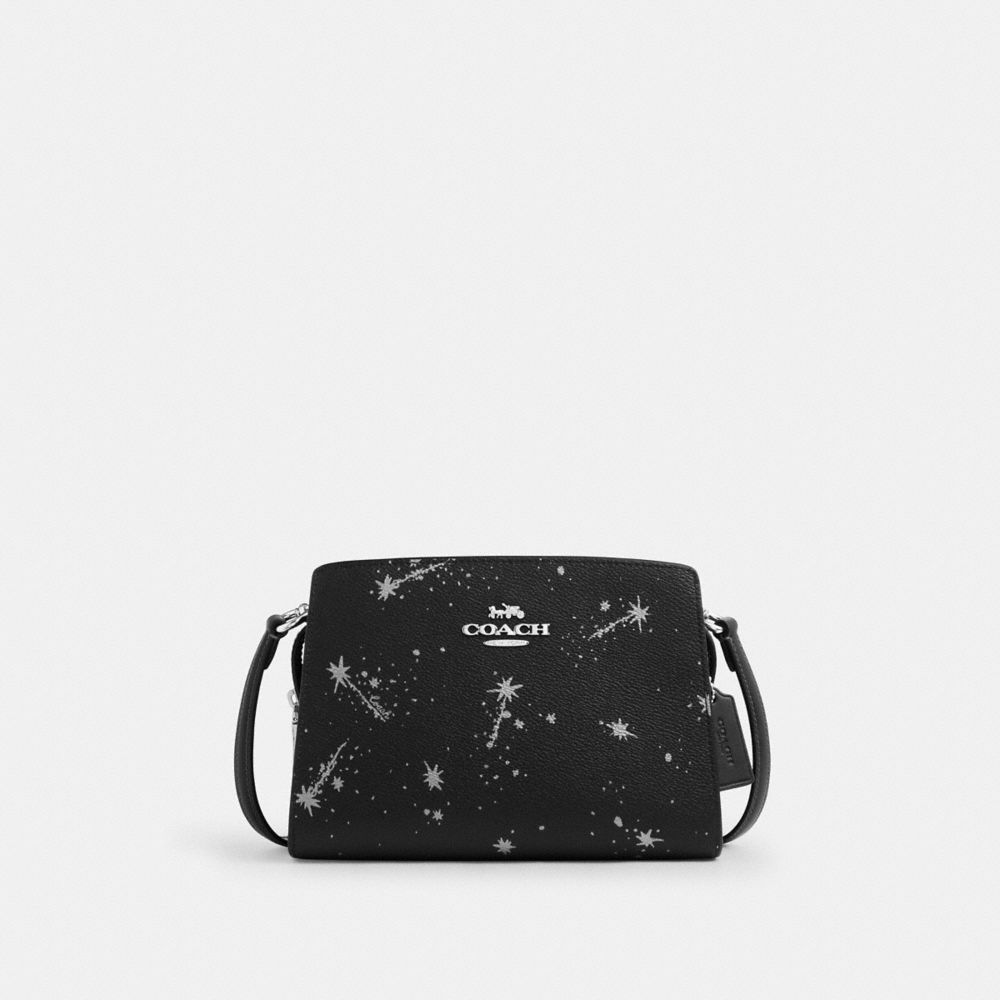 Coach Gia Crossbody Bag With Star Print Silver Black Multi