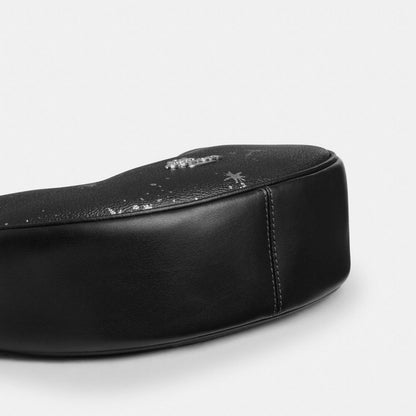 Coach Aria Shoulder Bag With Star Print Silver Black Multi