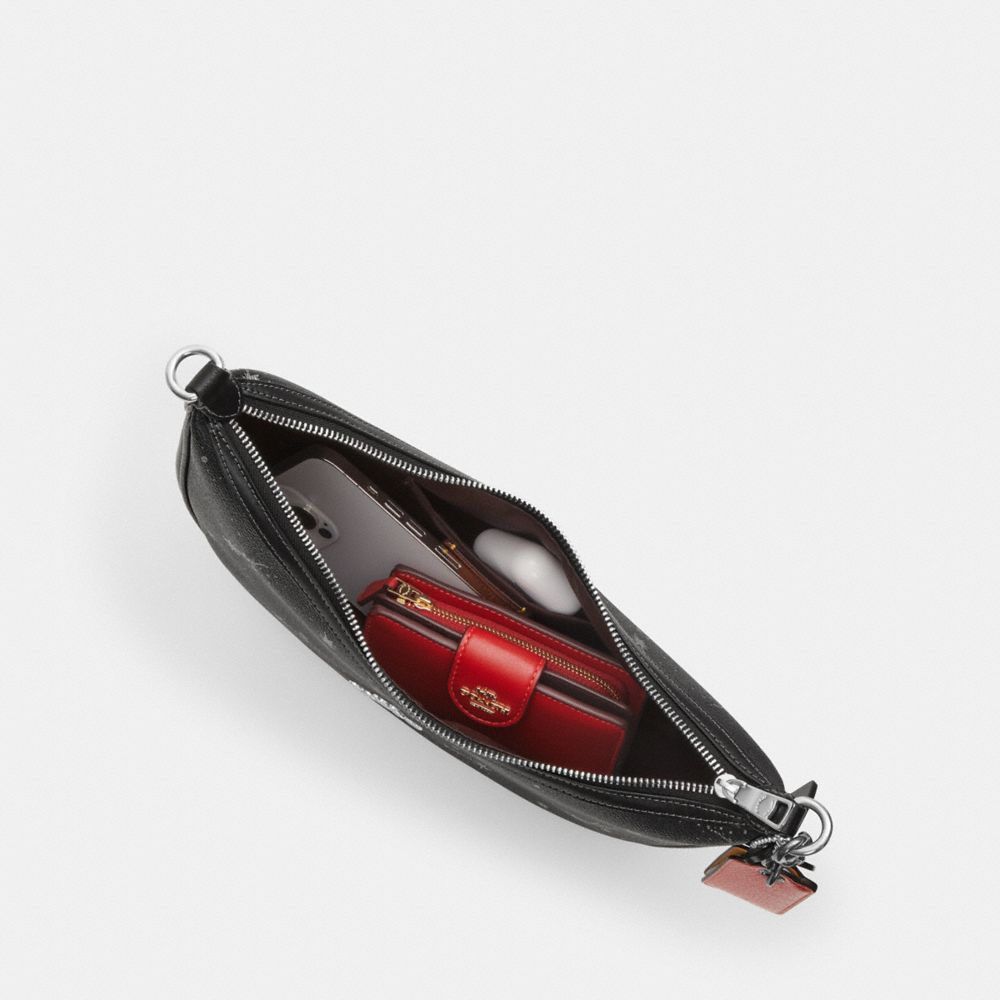 Coach Aria Shoulder Bag With Star Print Silver Black Multi