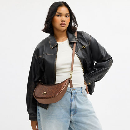 Coach Aria Shoulder Bag In Signature Canvas Im Brown Copper