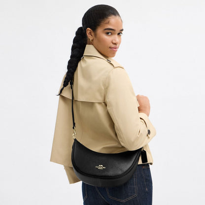 Coach Aria Shoulder Bag Gold Black