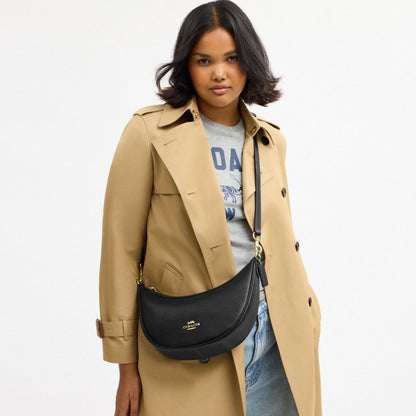 Coach Aria Shoulder Bag Gold Black