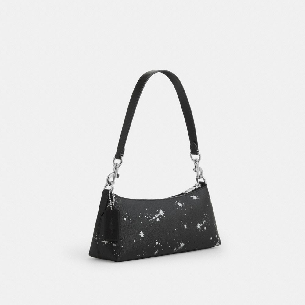 Coach Charlotte Shoulder Bag With Star Print Silver