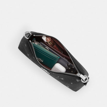 Coach Charlotte Shoulder Bag With Star Print Silver Black Multi