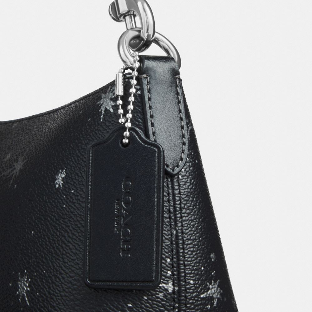 Coach Charlotte Shoulder Bag With Star Print Silver Black Multi