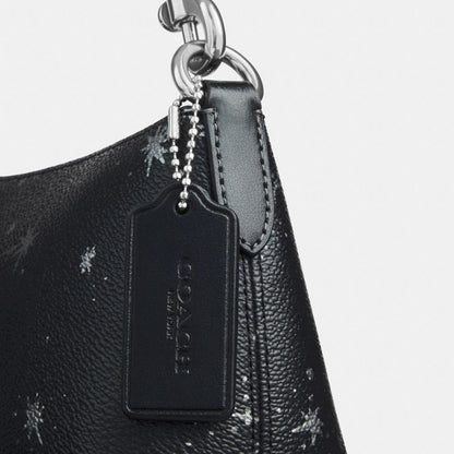 Coach Charlotte Shoulder Bag With Star Print Silver Black Multi