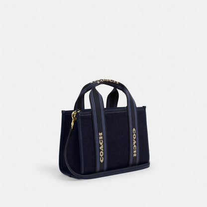 Coach Smith Tote Bag 24 In Regenerative Cotton Im Dark Denim Multi