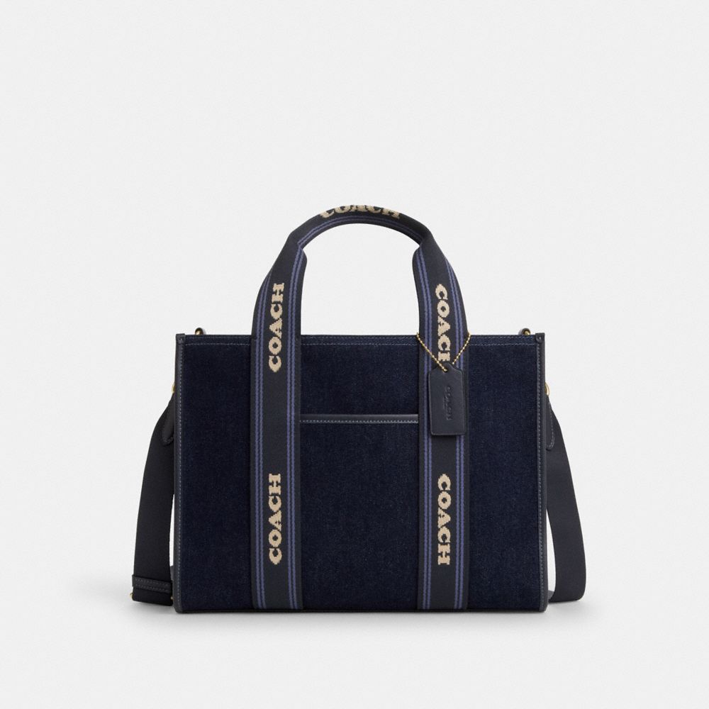 Coach Smith Tote Bag In Regenerative Cotton Im Dark Denim Multi