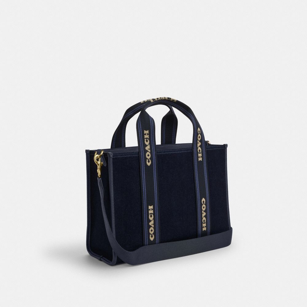Coach Smith Tote Bag In Regenerative Cotton Im Dark Denim Multi