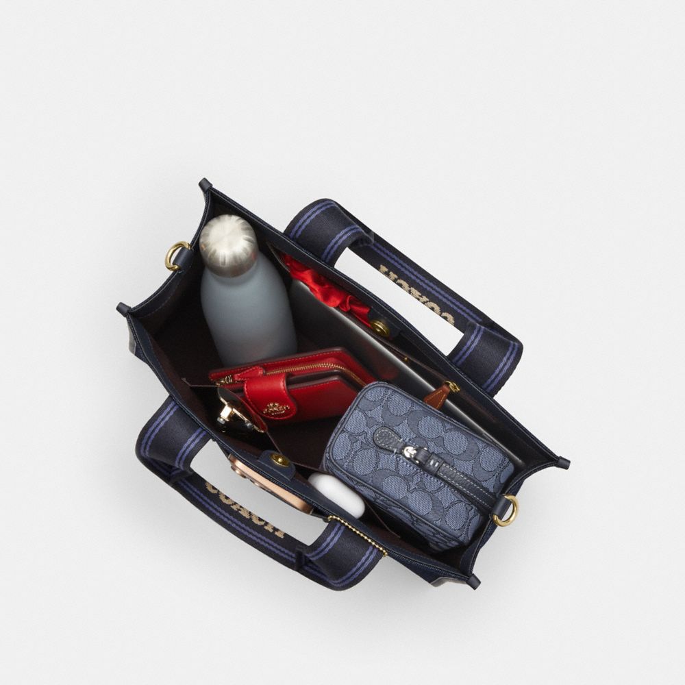 Coach Smith Tote Bag In Regenerative Cotton Im Dark Denim Multi