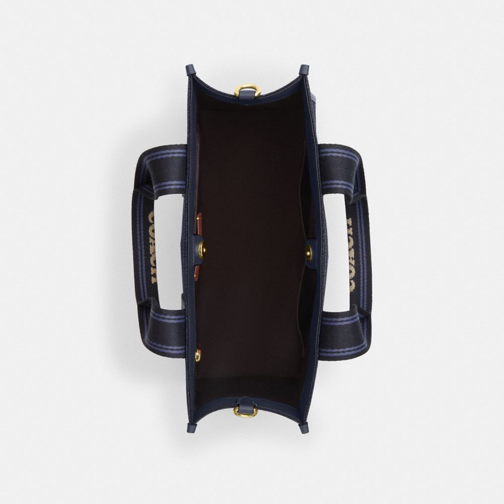Coach Smith Tote Bag In Regenerative Cotton Im Dark Denim Multi