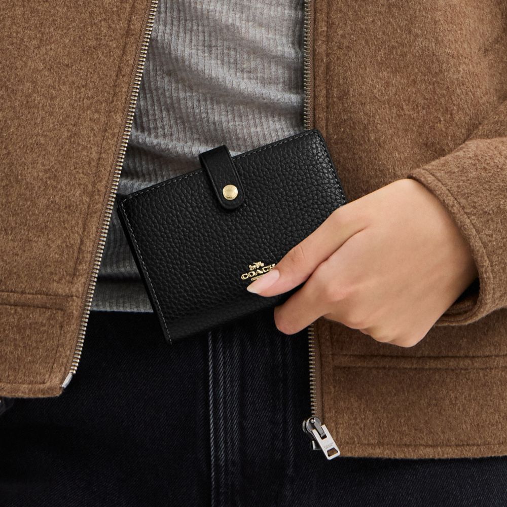 Coach 2 In 1 Wallet Gold Black