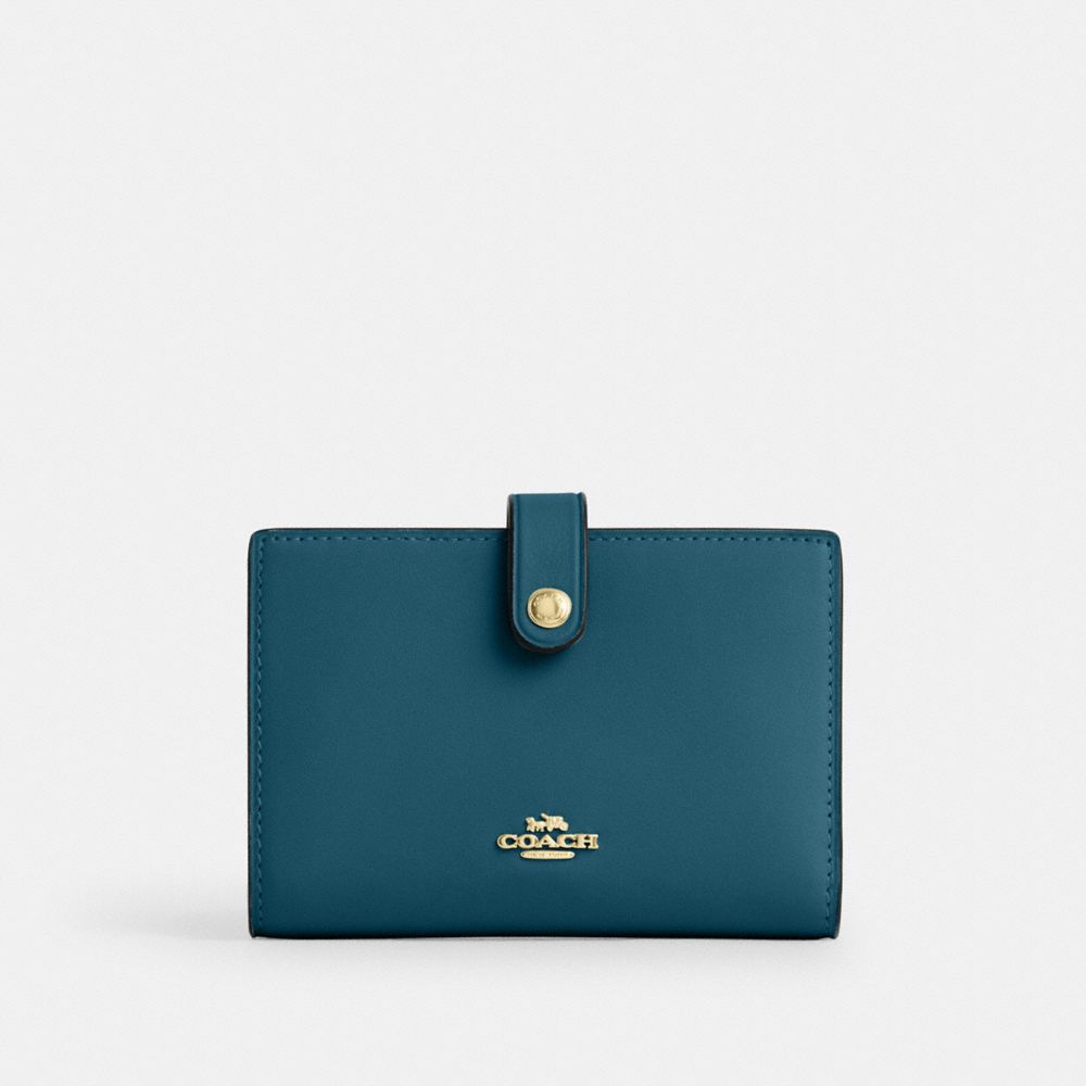 Coach 2 In 1 Wallet Gold Teal Ink