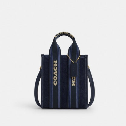 Coach Smith Mini Tote Bag In Regenerative Cotton Im Dark Denim Multi