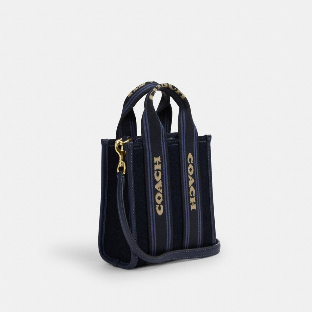 Coach Smith Mini Tote Bag In Regenerative Cotton Im Dark Denim Multi