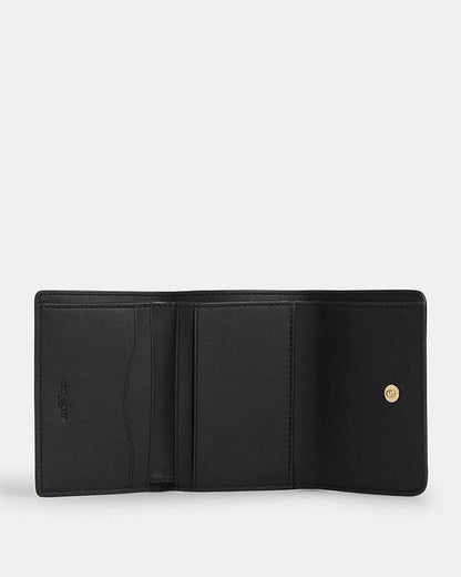 Card Holder Wallet With Leopard Print And Signature Canvas Pebbled Leather-Im-Walnut-Leopard Multi Pebbled Leather-Im-Walnut-Leopard Multi