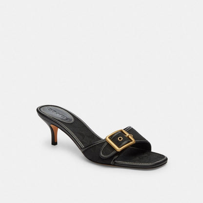 Women's Coach Margot Sandal In Signature Jacquard Black