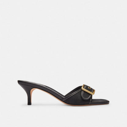 Women's Coach Margot Sandal In Signature Jacquard Black