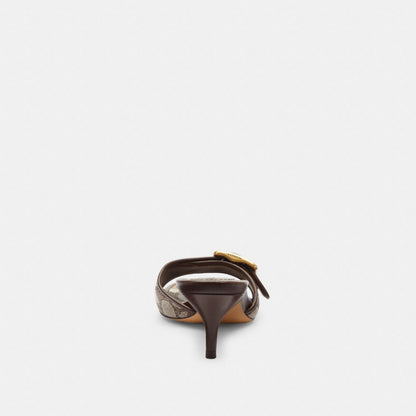 Women's Coach Margot Sandal In Signature Jacquard Oak Maple